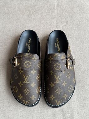 Louis Vuitton Women's Brown Monogram Clog Mules Not Auth Never Worn